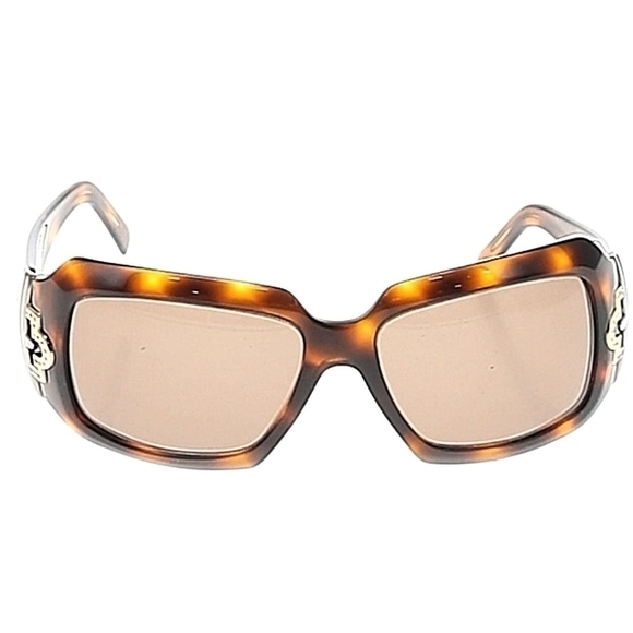 Bulgari Tortoise Shell Sunglasses with Gold Accents